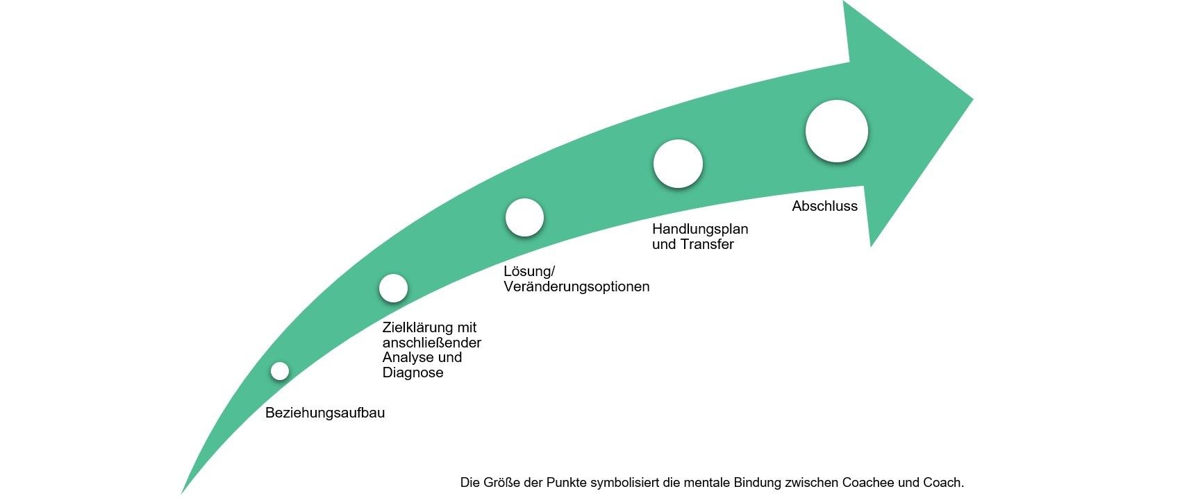 Grafik mit den Phasen im Coaching Die Phasen im Coaching